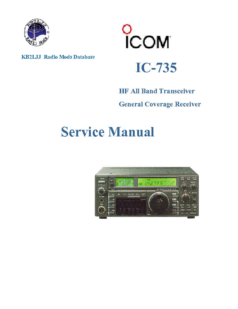 icom ic 7600 service manual